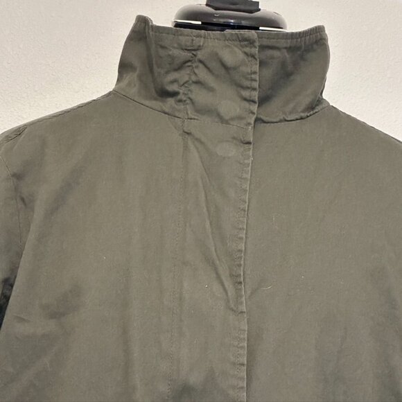 HOT TOPIC Skull Lace Military Jacket Green Gothic Punk Grunge Utility Coat. M - Picture 7 of 13